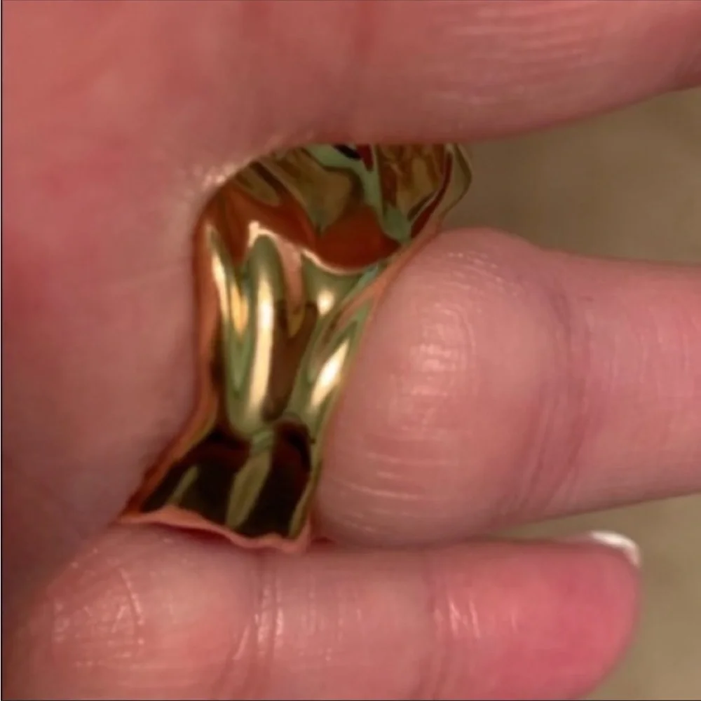 Tory Burch Roxanne clear blue and green stones Ring - Picture 4 of 6